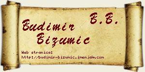 Budimir Bizumić vizit kartica